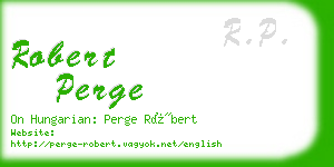 robert perge business card